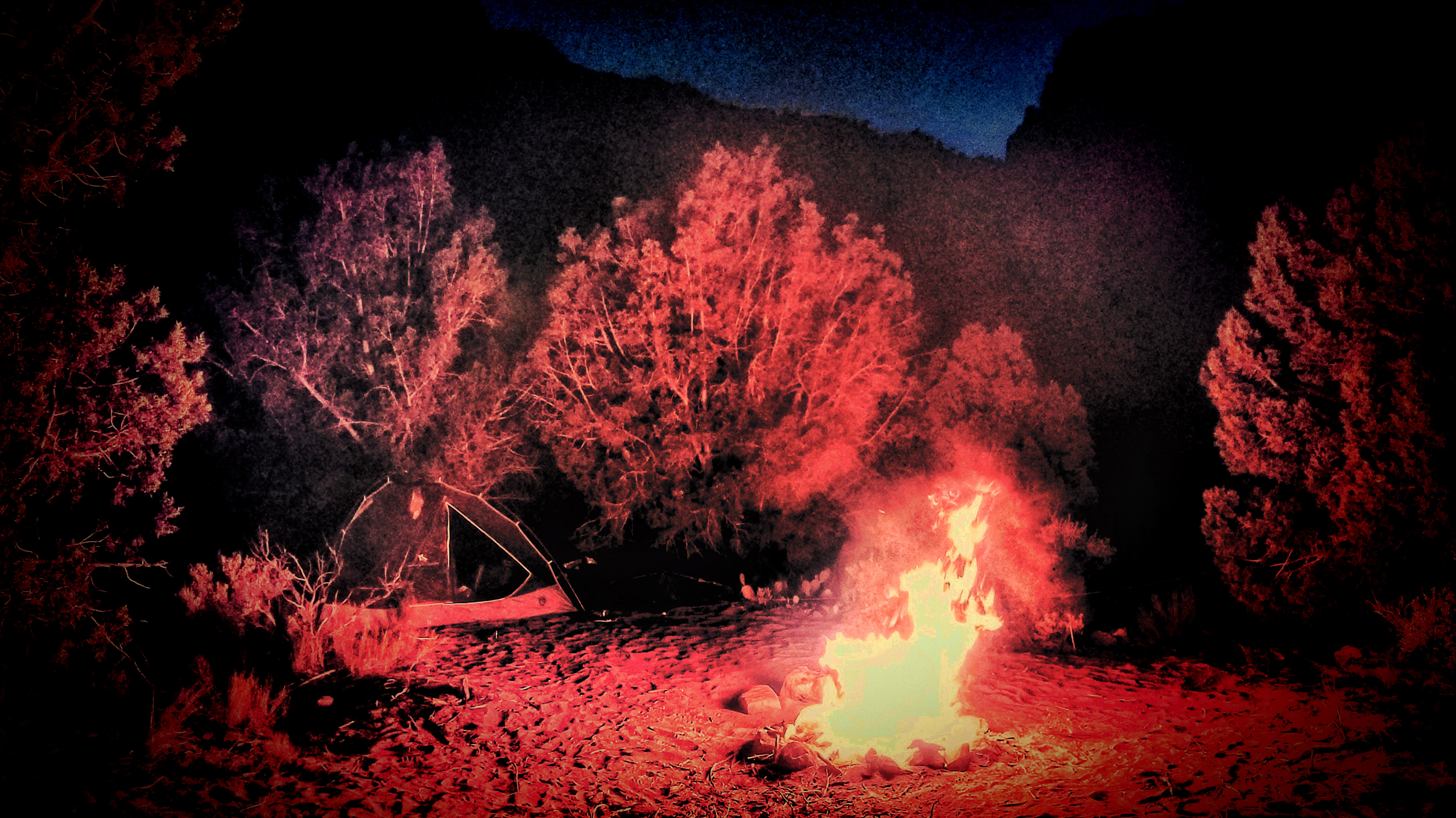 Campfire in Utah